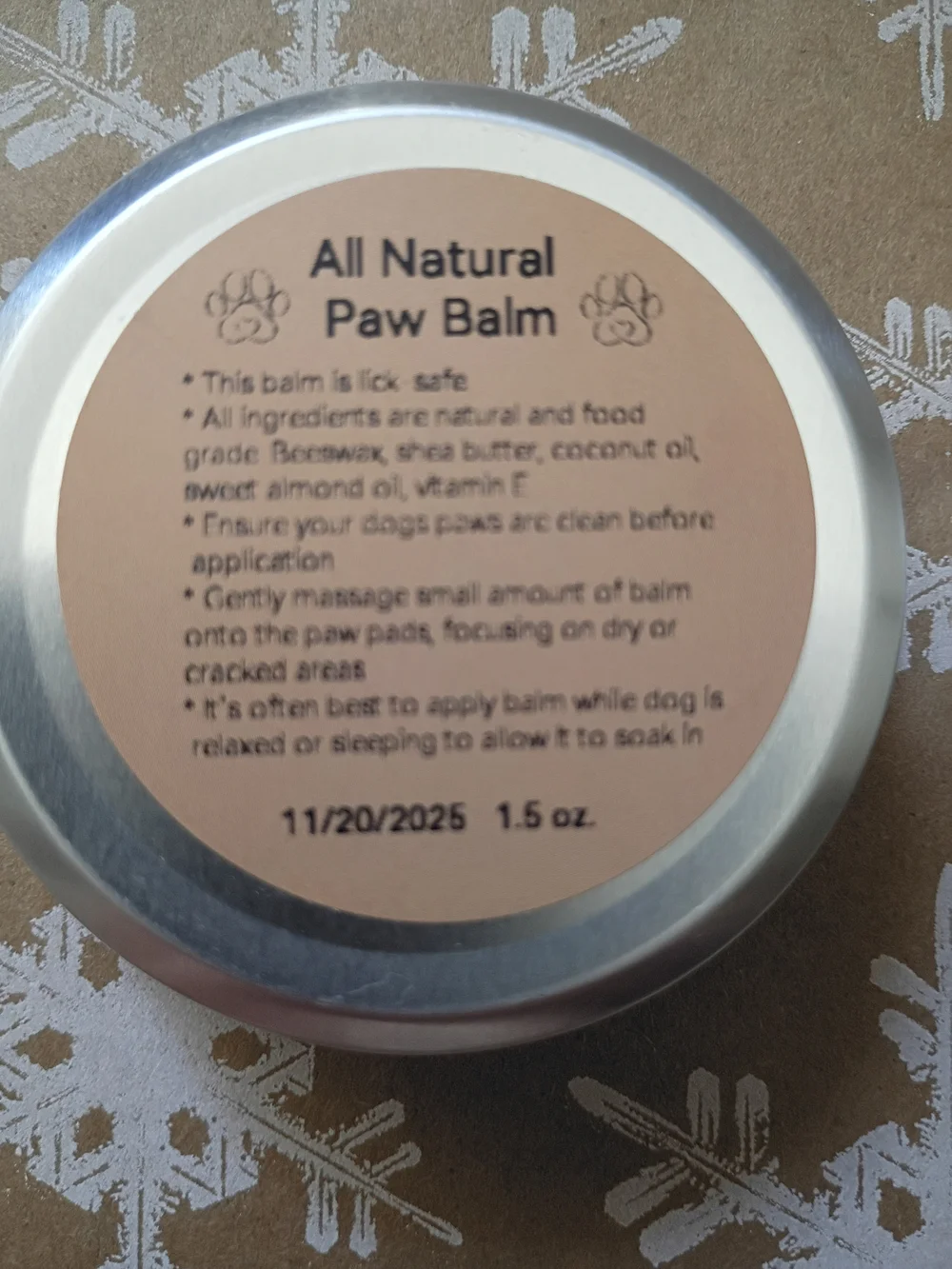 All Natural Paw Balm  - Cream Paw Care